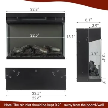 Elegant Electric Fireplace Insert with Remote Control