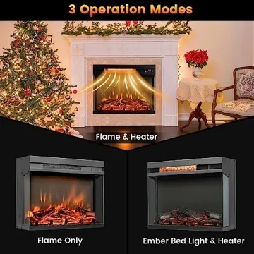 Elegant Electric Fireplace Insert with Remote Control