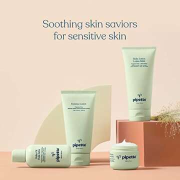 Pipette Eczema Lotion - Relieves Irritation, Keeps Dry, Itchy Skin Calm, Smooths and Deeply Moisturizes Sensitive Skin, Fragrance-Free, Petrolatum & Steroid Free Cream Formula, 6 fl oz