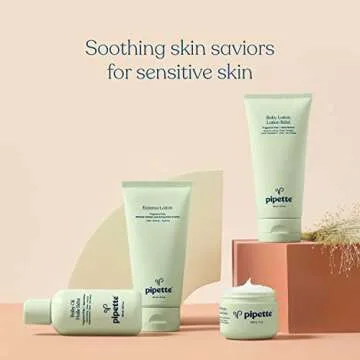 Pipette Eczema Lotion - Relieves Irritation, Keeps Dry, Itchy Skin Calm, Smooths and Deeply Moisturizes Sensitive Skin, Fragrance-Free, Petrolatum & Steroid Free Cream Formula, 6 fl oz