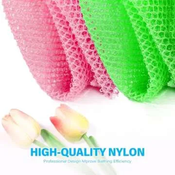 UJFQBH African Net Sponge – Exfoliating Bath Scrubber Duo