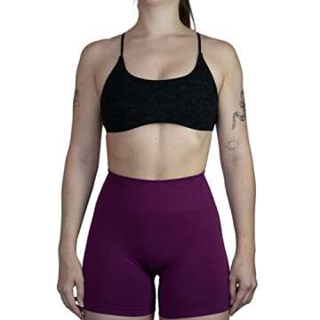 AUROLA Earth Workout Sports Bras Women Athletic Removable Padded Backless Strappy Criss Cross Light ...