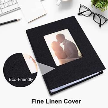 Vienrose Small Photo Album 4x6 Photos, 2 Pack Linen Cover Mini Photo Book, 26-Page Holds 52 Pictures...