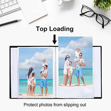 Vienrose Small Photo Album 4x6 Photos, 2 Pack Linen Cover Mini Photo Book, 26-Page Holds 52 Pictures, Artwork or Postcards Storage for Baby