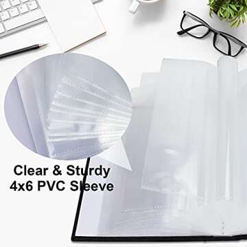 Vienrose Small Photo Album 4x6 Photos, 2 Pack Linen Cover Mini Photo Book, 26-Page Holds 52 Pictures, Artwork or Postcards Storage for Baby