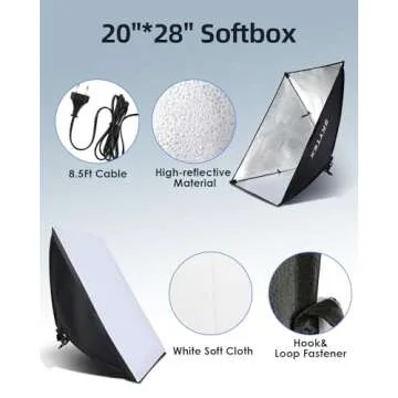 Skytex Softbox Lighting Kit for Stunning Photography Quality
