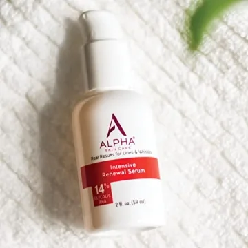 Alpha Skin Care Renewal Serum Concentrated with 14% Glycolic AHA, Intensive Rejuvenating Smoothing Serum, Gently Exfoliates, Hydrates, Evens Skin Tone For A Healthier Clear Complexion - 1 Pack