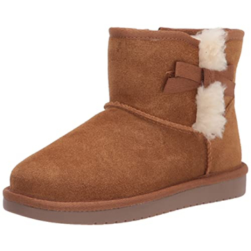 Koolaburra by UGG Girls Victoria Mini Fashion Boot - Cozy Chestnut, Toddler Size 11