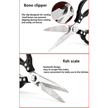 AWinjoy Kitchen Scissors | Heavy Duty Sharp Kitchen Shears