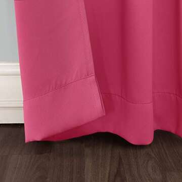 Sun Zero Riley Hot Pink Blackout Grommet Curtains for Kids