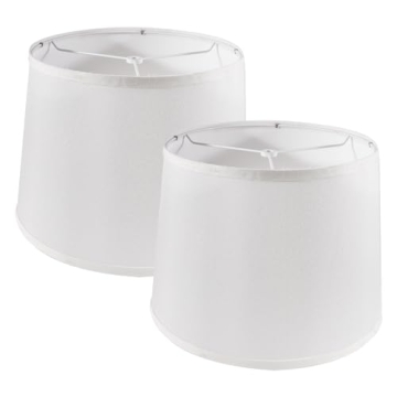 Lamp Shades Set of 2, 11"x13"x10" Large White Lampshades, Drum Lampshade for Table Lamps Floor Lamp,...