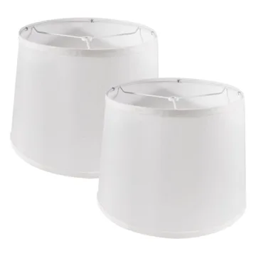 Lamp Shades Set of 2, 11"x13"x10" Large White Lampshades, Drum Lampshade for Table Lamps Floor Lamp,...