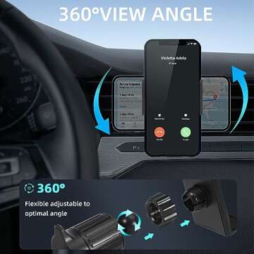 Gnmano Car Phone Holder, Car Vent Phone Mount [Upgraded Hook] Hands-Free, Phone Mount for Car Cell Phone Automobile Cradles, Fit for iPhone Android Samsung