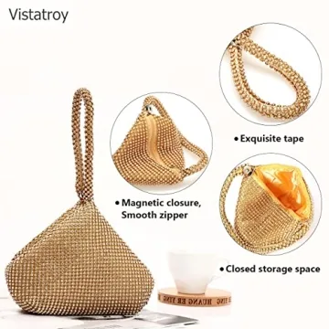 VISTATROY Women's Rhinestone Evening Bag for Parties