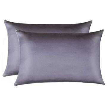 Jocoku 100% Mulberry Silk Pillowcases Set of 2 for Hair and Skin and Super Soft and Breathable Queen...