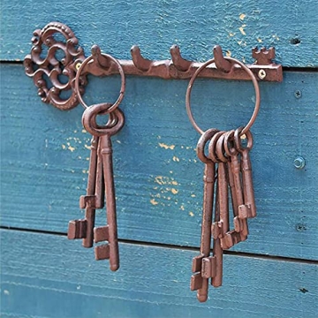 Hananona Vintage Cast Iron Skeleton Key Set for Home Decor