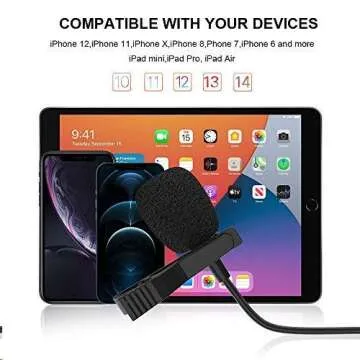 Professional Lavalier Microphone for iPhone Recording