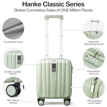 Hanke 14 Inch Underseat Luggage - Lightweight & Durable