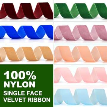 Ewaymado Dark Dusty Blue Velvet Ribbon 2 Inch x 20Yd,Great for Gift Wrapping,Hair Bows,Christmas,Wed...