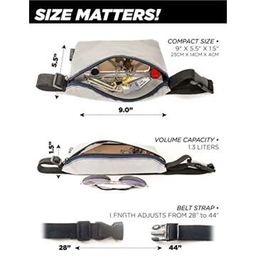 Fydelity Small Fanny Packs for Women – 80s/90s Slim Bum Bag – Unisex Rainbow Crossbody Bag, Belt Bag for Travel, Festivals, & Daily Use – Rainbow Belt Bag for Women | Indy Rainbow