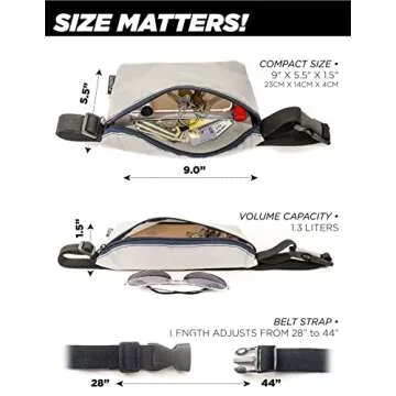 Fydelity Slim Fanny Packs for Travel and Festivals