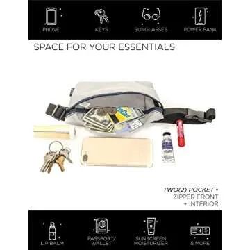 Fydelity Slim Fanny Packs for Travel and Festivals