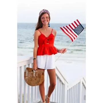 4th of July Headband for Women Girls Sparkly Patriotic Style