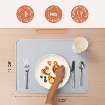 Montessori Silicone Placemat for Kids | Fire Rooster Kids