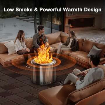 OutVue Smokeless Fire Pit - Portable & Durable Design
