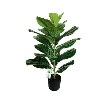 BESAMENATURE 30" Little Artificial Fiddle Leaf Fig Tree – Life-like, Eco-Friendly Decor