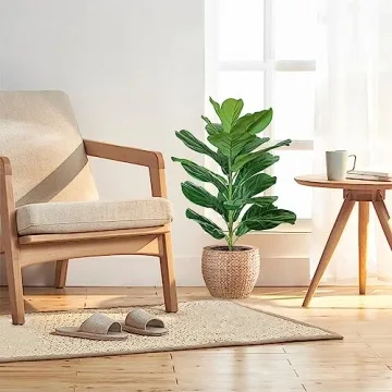 BESAMENATURE 30" Faux Fiddle Leaf Fig Tree for Décor