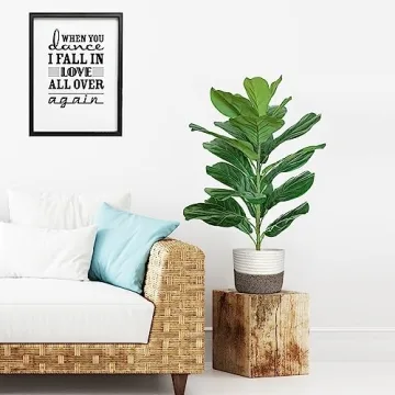 BESAMENATURE 30" Faux Fiddle Leaf Fig Tree for Décor