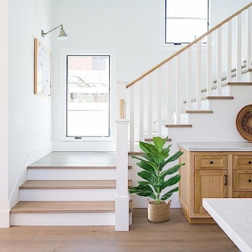 BESAMENATURE 30" Faux Fiddle Leaf Fig Tree for Décor