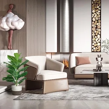 BESAMENATURE 30" Faux Fiddle Leaf Fig Tree for Décor