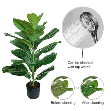 BESAMENATURE 30" Faux Fiddle Leaf Fig Tree for Décor