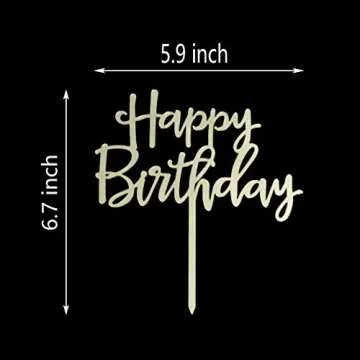 AMINJIE Happy Birthday Cake Topper for Parties