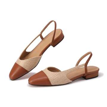 LUXMUWA Raffia Flats Slingback Shoes for Women | Stylish and Versatile