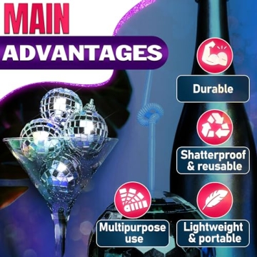 24Pcs Mini Disco Ball Decorations for All Parties