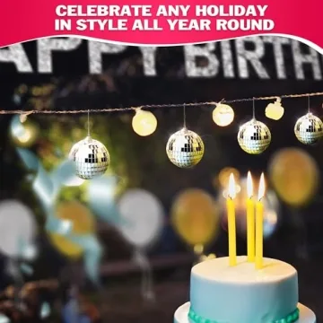 24Pcs Mini Disco Ball Decorations for All Parties