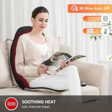 Relax with Snailax Massage Seat Cushion with Heat & Vibration