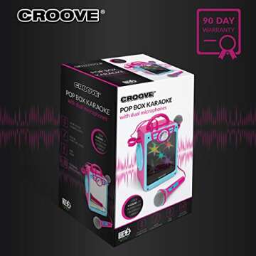 Kids Karaoke Machine - Portable Pink Speaker System for Girls