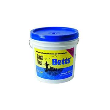 Betts 18-7 Professional Series Mullet Mono Cast Net, 7-Foot Length, 1-Inch Mesh, Clear Finish