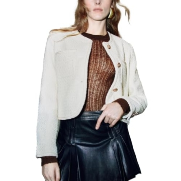 Stylish Urban Revivo Tweed Blazer Jacket for Women