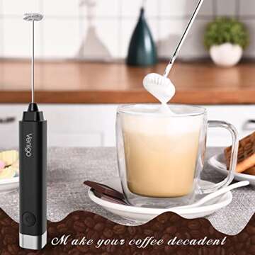 Venigo Handheld Milk Frother for Perfect Coffee