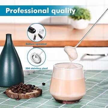 Venigo Handheld Milk Frother for Perfect Coffee
