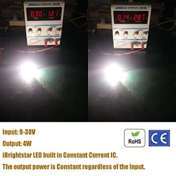 iBrightstar 7443 LED Bulb White, 7440 LED Reverse Light Bulbs Super Bright for Tail Brake Lights Backup Lights Daytime Running Lights, 2 Pack