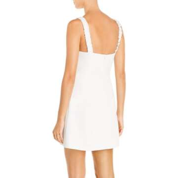 French Connection Women's Whisper Ruffle Sweetheart Dress, Summer White, 12