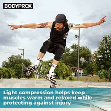 Bodyprox Protective Knee Pads, Thick Sponge Anti-slip, Collision Avoidance Knee Sleeve
