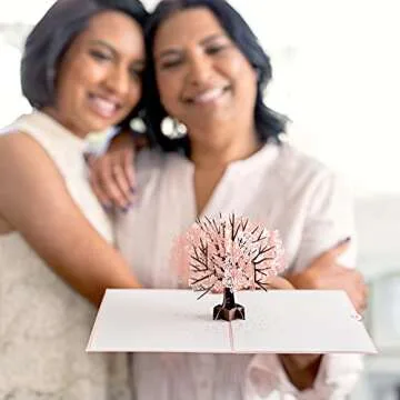 Lovepop Cherry Blossom Pop Up Card, 5x7-3D Greeting Card, Mother's Day Card, Card for Wife or Mom, Anniversary Pop Up Card, Pop Up Birthday Card