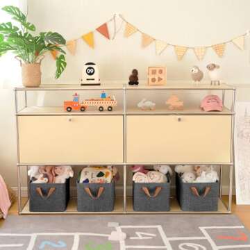 GRANNY SAYS Closet Storage Bins, Baskets for Closet Organization, Storage Containers for Closet, Fab...